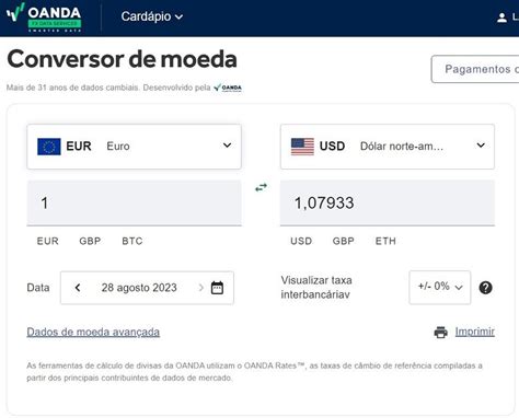 oanda conversor moeda